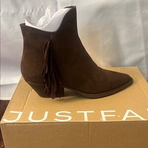 JustFab Women's Brown Ankle Booties